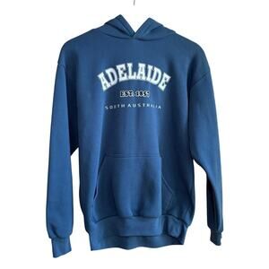Australia South Australia Adelaide blue kangaroo pocket hoodie est 1857 womens S